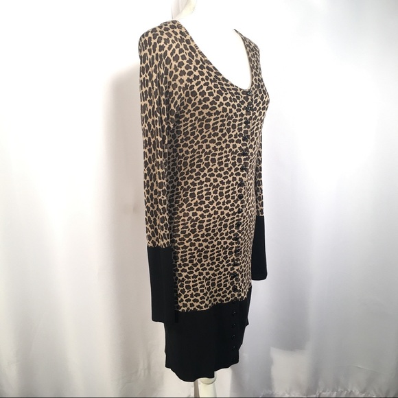MAC & JAC | Leopard Print Sweater Dress or Duster - Picture 4 of 8